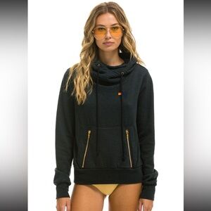 Aviator Nation Ninja Charcoal Hoodie Unisex Size L